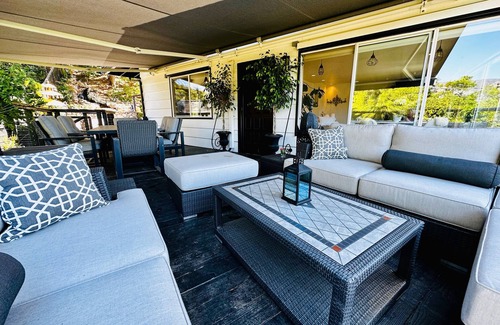 Mira Monte House | Mountaintop Oasis Waterfall House with Hot Tub and Epic Sunset Views!