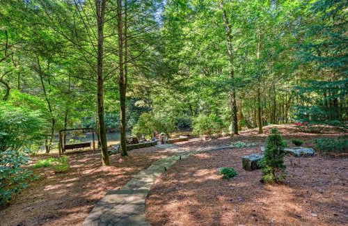 Ellijay House | Mountaintown Creek Lodge - Creek Front Fish Cabin - Creekside Relaxation With Fishing, Firepit, Hot Tub, Free-Standing Gas Heate