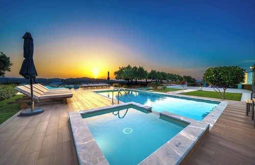 Agia Villa | MythicOlive one floor Private Pool villa with playground