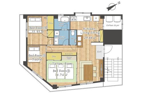 Matsuyama Apartment | Naha Gajumaru Apartment Hotel 201