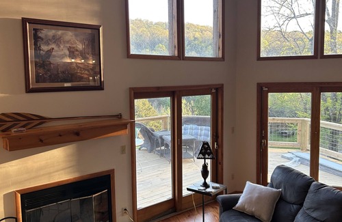 Flippin Cabin | Nestled in a valley on Crooked Creek. Beautiful views and wildlife. Dog friendly