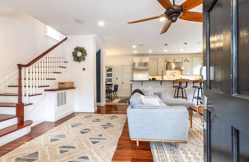 Historic District Cottage | New Home w Luxe King Suite, Porch Vibes & Parking