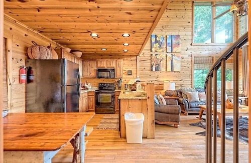 Bryson City Cabin | NEW! LUXURY MOUNTAIN CABIN, VIEWS, HOT TUB, FIRE PIT