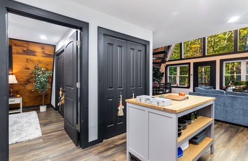 Blue Ridge Cabin | New Modern AFrame - Hot Tub - Walk to Toccoa River - Dog Friendly