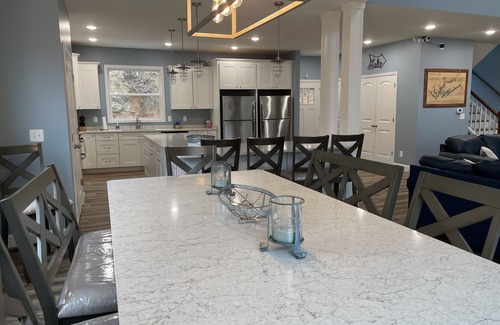 Caryville House | New Norris Lakefront home. Party on the Docs, 2 Story dock with slide, Hot tub