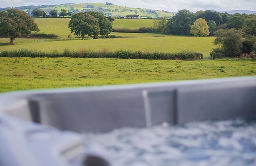 Gwynfe Cabin | NEW-private country cottage style cabin with spectacular views and HOT TUB
