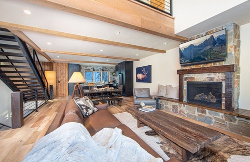 Whitefish House | New! Ski-In/Ski-Out townhome with hot tub and fireplaces