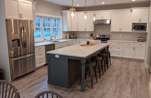 West Wing Estates House | New South Haven Getaway with large 16 by 40 salt water inground pool and hot tub
