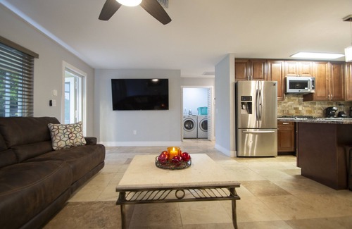 Fort Myers House | NEW! Waterfront Heated Pool, Kayaks, Fishing Pier, Fire Pit w/office