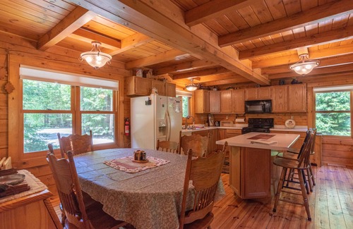 Sturgeon Bay House | Newer Log Home on Clarks Lake with Dock and Boats