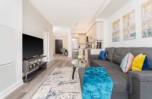 Kitchener Apartment | Newly Built Modern Condo w Balcony & City Views