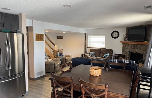 Sunrise Beach House | Newly renovated 1st flr kitchen, dining-living area, 2nd flr bedrooms, and bath.