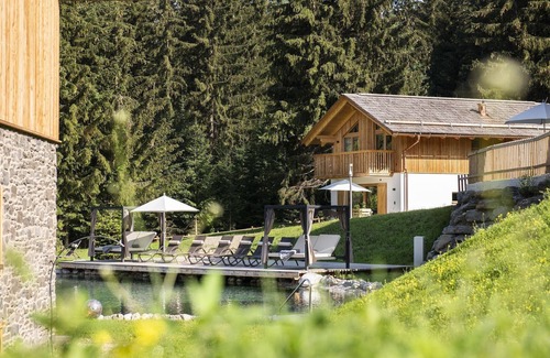 Tamsweg Ski Chalet | Nice chalet in Wölting with natural swimming pond
