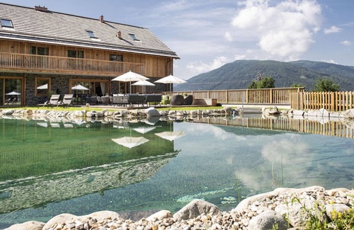Tamsweg Ski Chalet | Nice chalet in Wölting with natural swimming pond