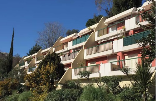 Saint Antoine Apartment | Nice west, 80m2, 3 bedrooms, swimming pool, tennis court, air conditioning, sea view and top floor