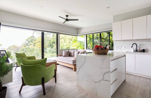 Savegre House | Ocean View 2-bdrm/2ba Casita with WiFi, AC between Manuel Antonio and Dominical