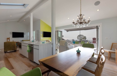 South Laguna House | Ocean View from Kitchen & Living Space that flows onto Deck!