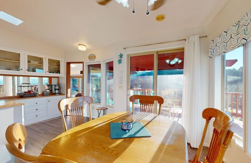Brookings Cabin | Ocean view retreat with nautical interior, pinball machine, grill, games, & AC