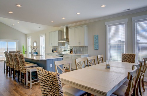 North Topsail Beach House | Ocean-view beach home with private hot tub, elevator & pool access- dog-friendly