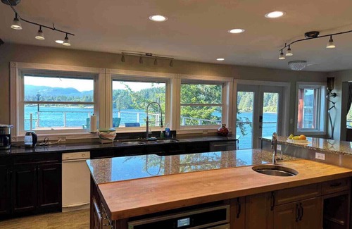Juan de Fuca Electoral Area House | Ocean view use with huge party deck