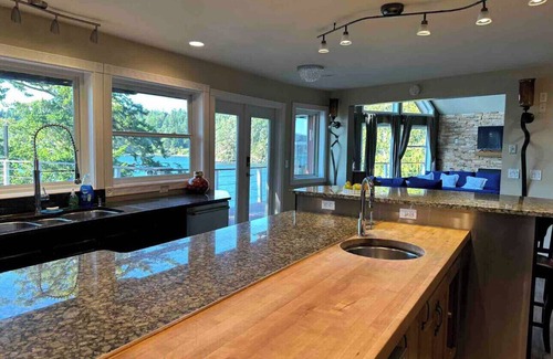 Juan de Fuca Electoral Area House | Ocean view use with huge party deck