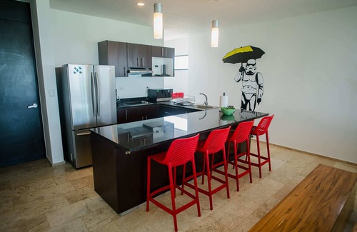 Chicxulub Puerto Apartment | Ocean views from all rooms, Beachfront Paradise