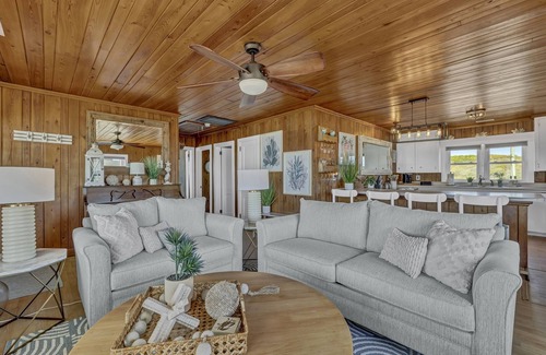Surf City Cottage | Oceanfront Charm | Classic 1960s Cottage | Screened Porch & Extra Suite