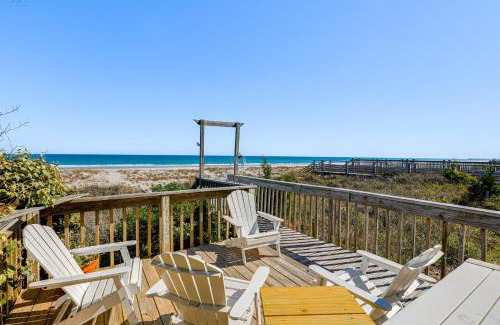 Topsail Beach House | Oceanfront Gem with Rooftop Deck Steps to Sand