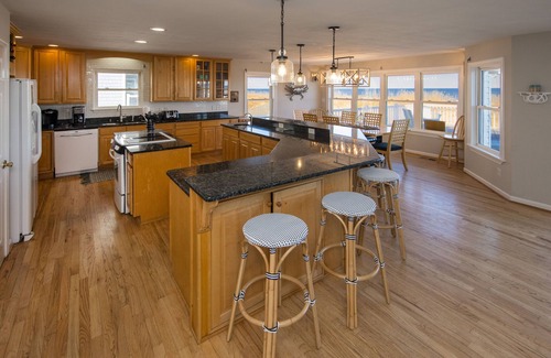 Sandbridge House | Oceanfront home with private pool, crow's nest deck, game room & fireplace