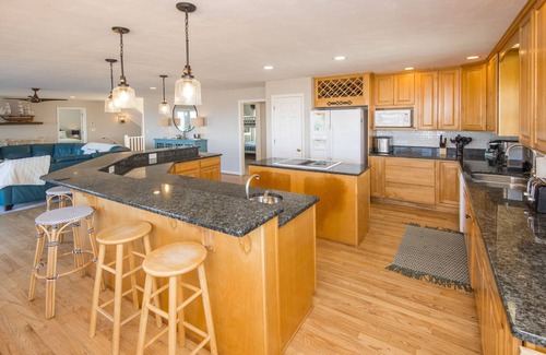 Sandbridge House | Oceanfront home with private pool, crow's nest deck, game room & fireplace