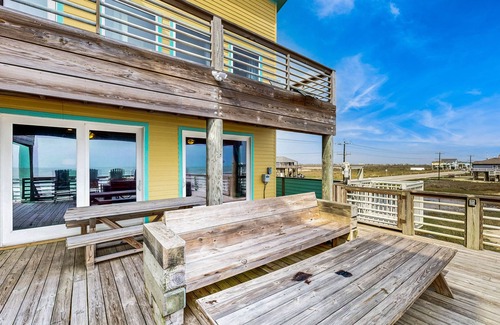 Gilchrist House | Oceanfront home with balconies, fireplace & views - steps from the beach