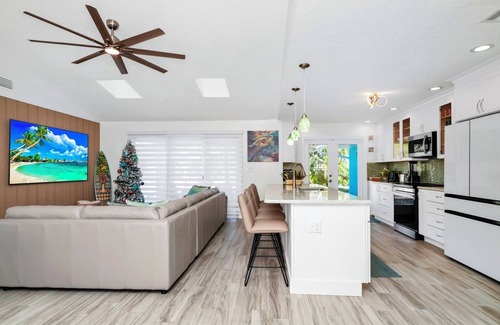 Port Canaveral House | Oceanfront Oasis: Private Pool, Hot Tub , Arcade Fun & Pool Table Retreat!