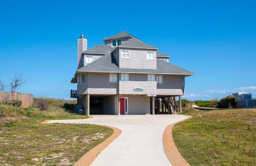 Duck House | OCEANFRONT, Ocean views, beach walkway, screened porch, O3, Duckaway
