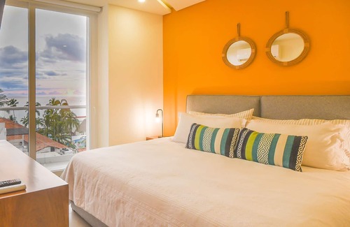 North Hotel Zone Apartment | ONE BEACH STREET APARTMENT,ocean view terrace & swimming pool