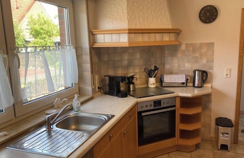 Krummhoern Apartment | Our Groote Campen vacation apartment in East Frisia near the lighthouse with dog