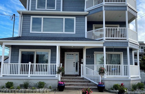 Ortley Beach House | Outdoor, heated pool, rooftop terrace, game room, mutiple decks