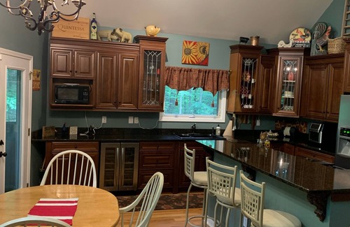Cullowhee House | Outdoor Living with bed swing and tv! Close to Lake Glenville!