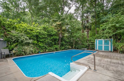 Cary House | Outdoor Oasis - Secluded Pool, Hot Tub, Fireplace