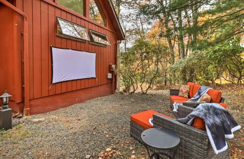 Lake Harmony House | Outdoor Theater, Deck and Fire Pit Poconos Retreat