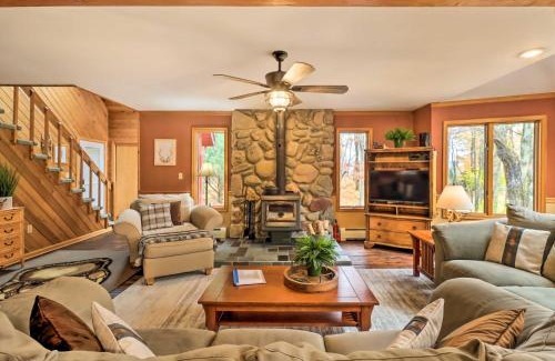 Lake Harmony House | Outdoor Theater, Deck and Fire Pit Poconos Retreat