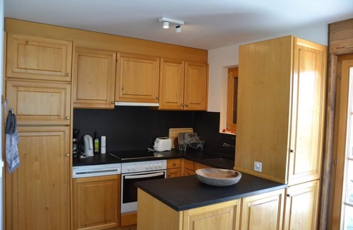 St. Luc Ski Chalet | Outside : spacious 3-storey chalet, for 8 person, nice panoramic view, 2 minutes walk to the bus sto