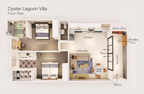 Knysna Apartment | Oyster Lagoon Villa - Luxurious 2 Bed Apartment in Knysna