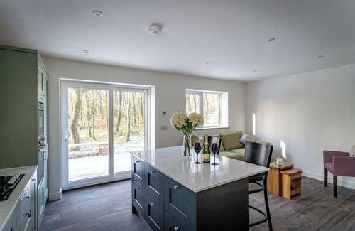 Farley Cabin | Padley; woodland lodge for 2-4 with hot tub, BBQ, near Alton Towers.