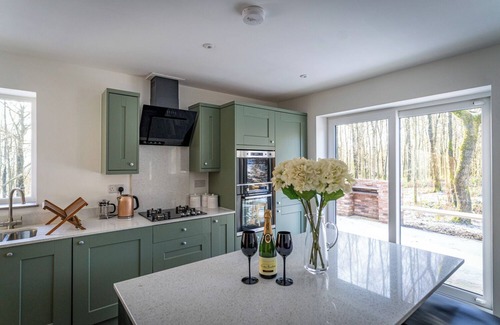 Farley Cabin | Padley; woodland lodge for 2-4 with hot tub, BBQ, near Alton Towers.