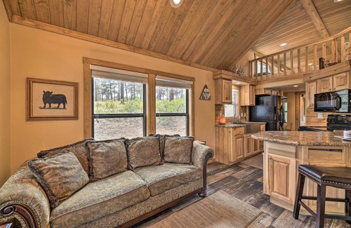 Pagosa Hills Cabin | Pagosa Springs Tiny Cabin: Fish, Hike, Ski & Soak!