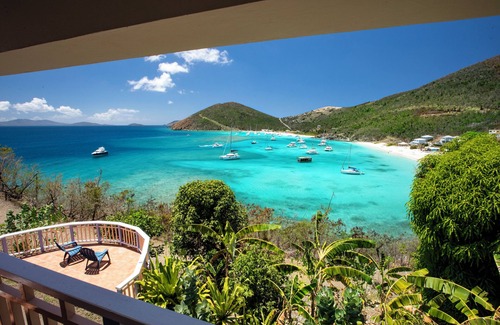 Jost Van Dyke Villa | Palm Villa, 5 bed/bath steps from stunning White Bay Beach on Jost Van Dyke BVI
