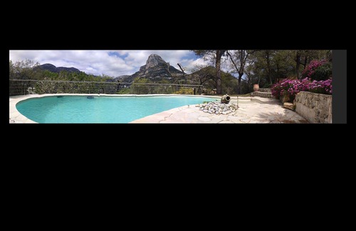 Saint-Jeannet House | Paradis des Cigales 3 Pieces ds villa swimming pool covered terrace panoramic view