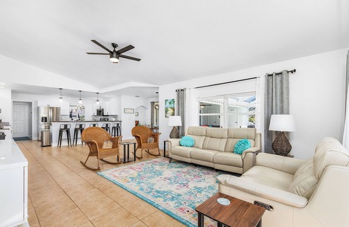 Cape Coral Villa | PARADISE COVE- Spacious Canal Home with htd saltwater Pool! Sleeps 13!