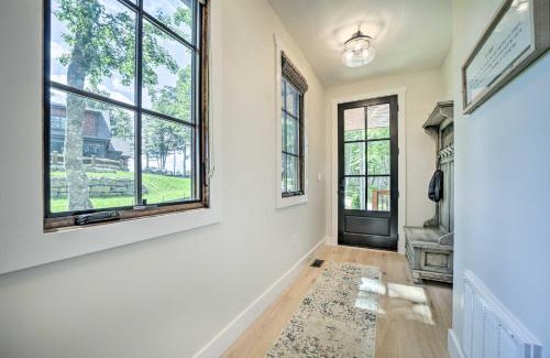 Glenville House | Patio with Fireplace Glenville Resort Retreat!