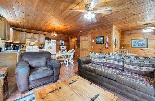 Sevierville Cabin | Paw Prints: Hot Tub, Pool Table, Mountain Views, & Private